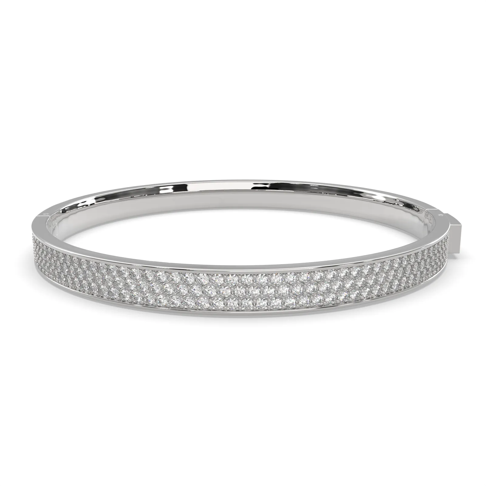Brunella Round Cut Diamond Bangle Bracelet Pave set (5 ctw)