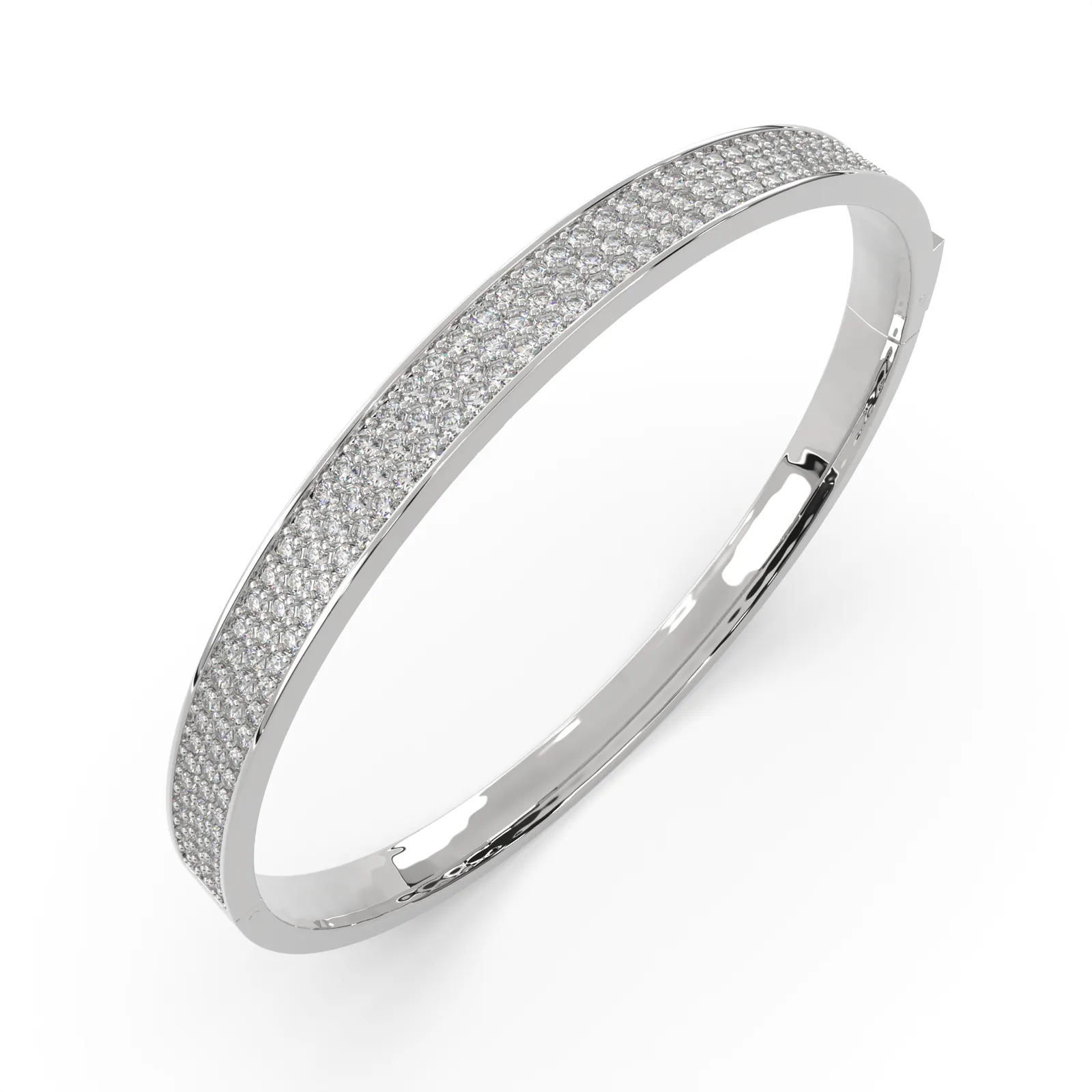 Brunella Round Cut Diamond Bangle Bracelet Pave set (5 ctw)