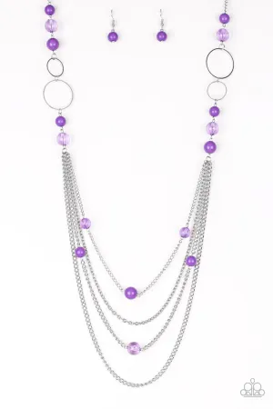 Bubbly Bright Purple Paparazzi Necklace