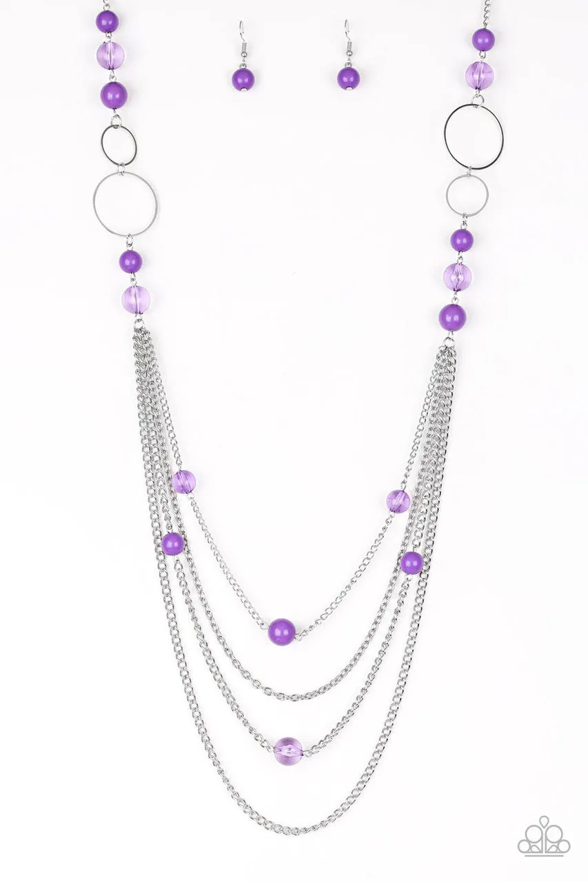 Bubbly Bright Purple Paparazzi Necklace