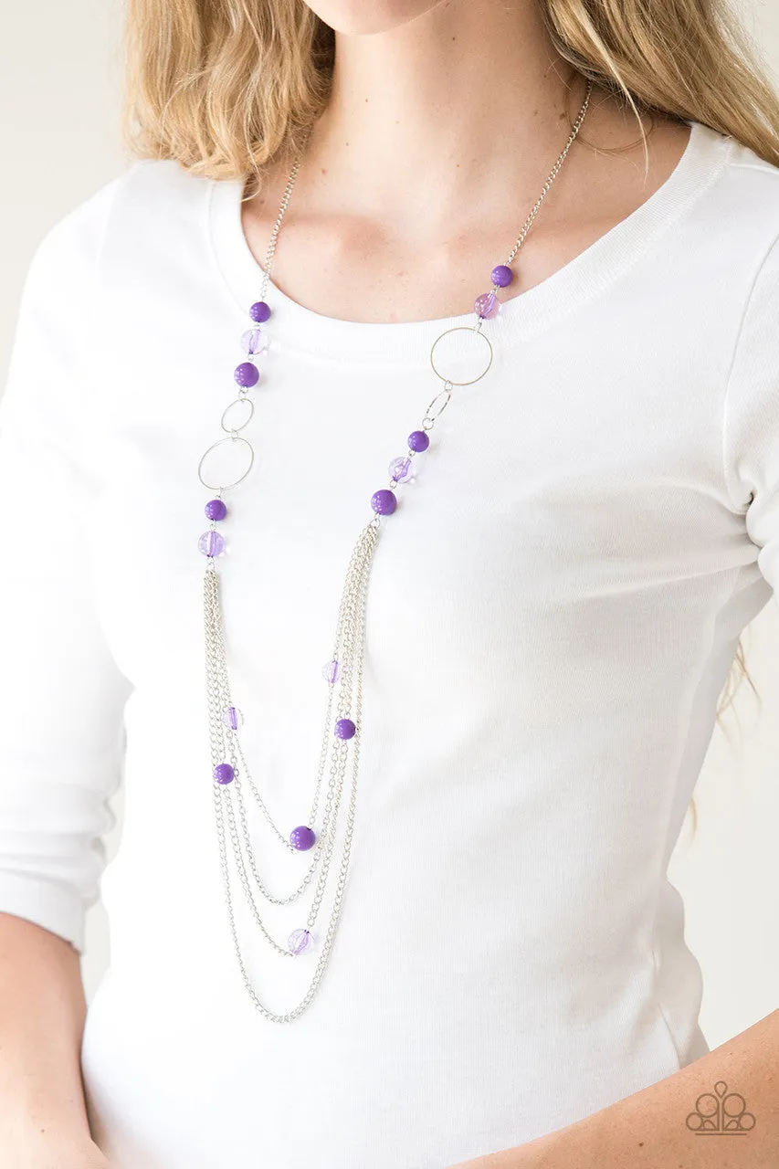 Bubbly Bright Purple Paparazzi Necklace