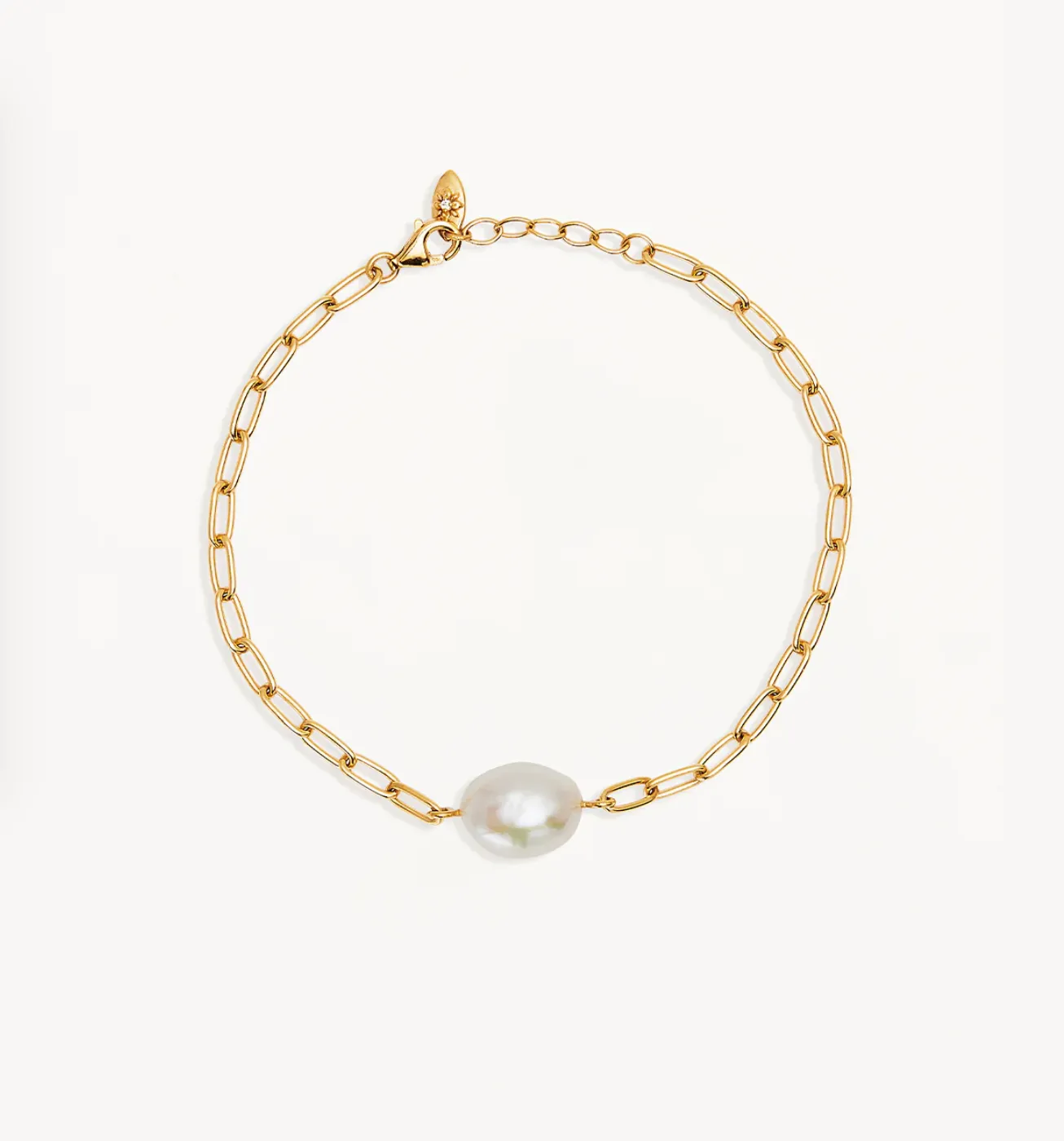 By Charlotte 18k Gold Vermeil Breathe Pearl Bracelet