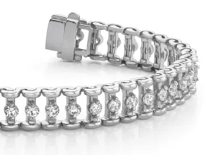 Candlestick Link Diamond Bracelet with 1.04 ct.(finished) 1.75mm