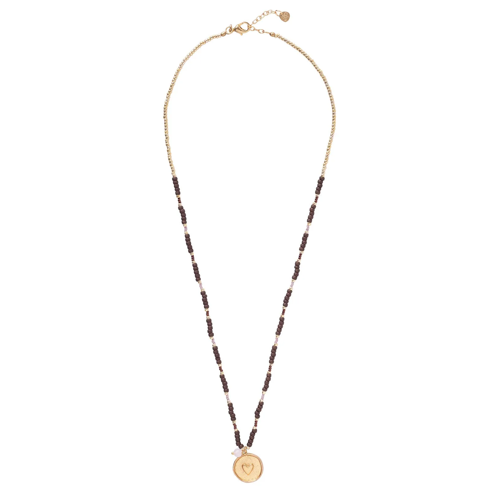 Caring Rose Quartz Gold Colored Necklace
