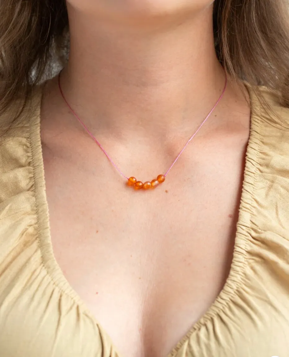 Carnelian Big Wishes Necklace for Happiness