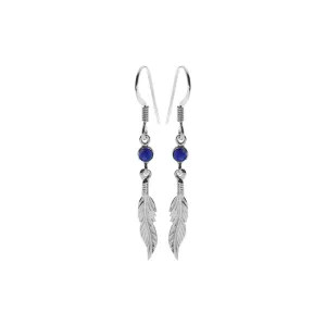 Catalina lapis lazuli feather earrings