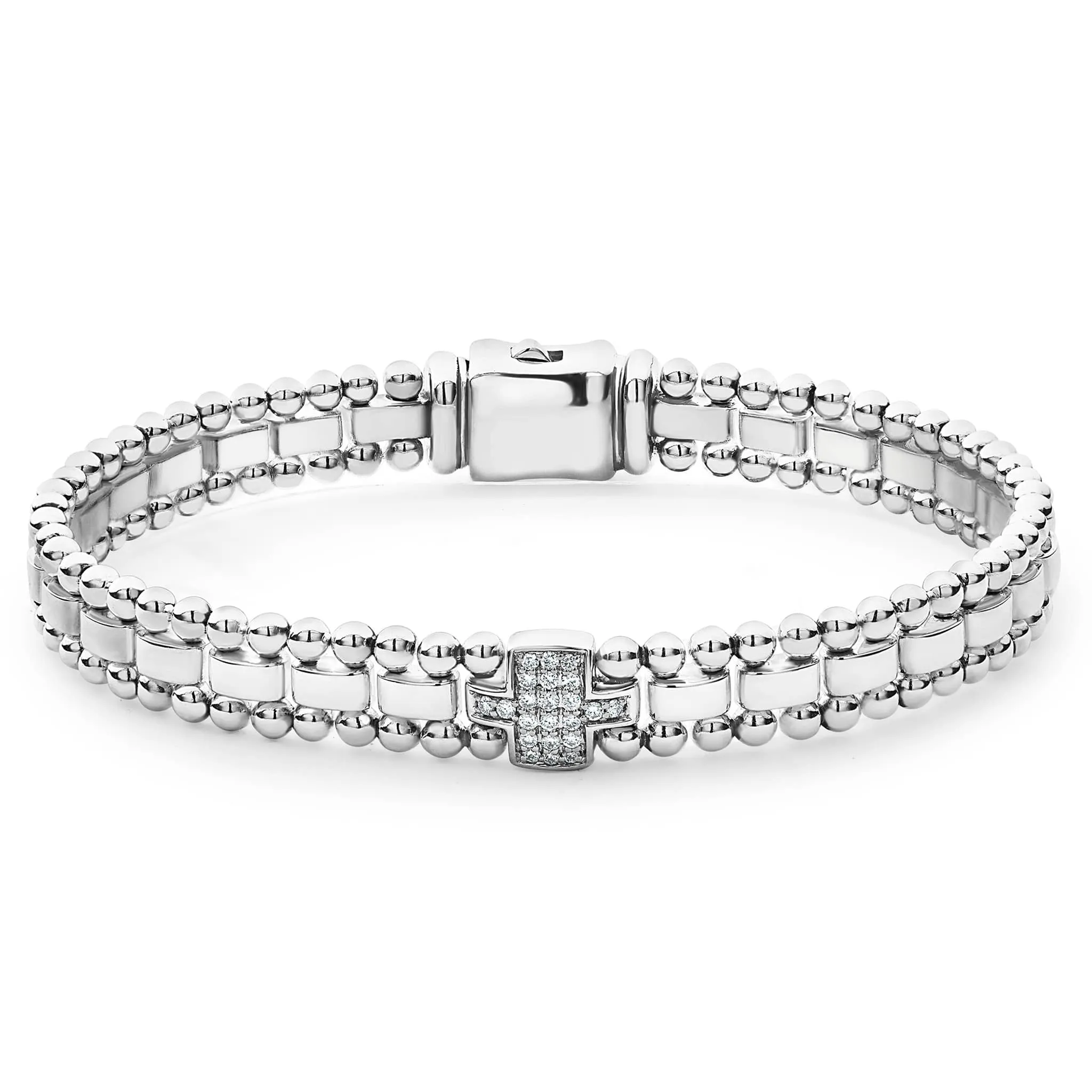 Caviar Spark Single Station Diamond Link Bracelet
