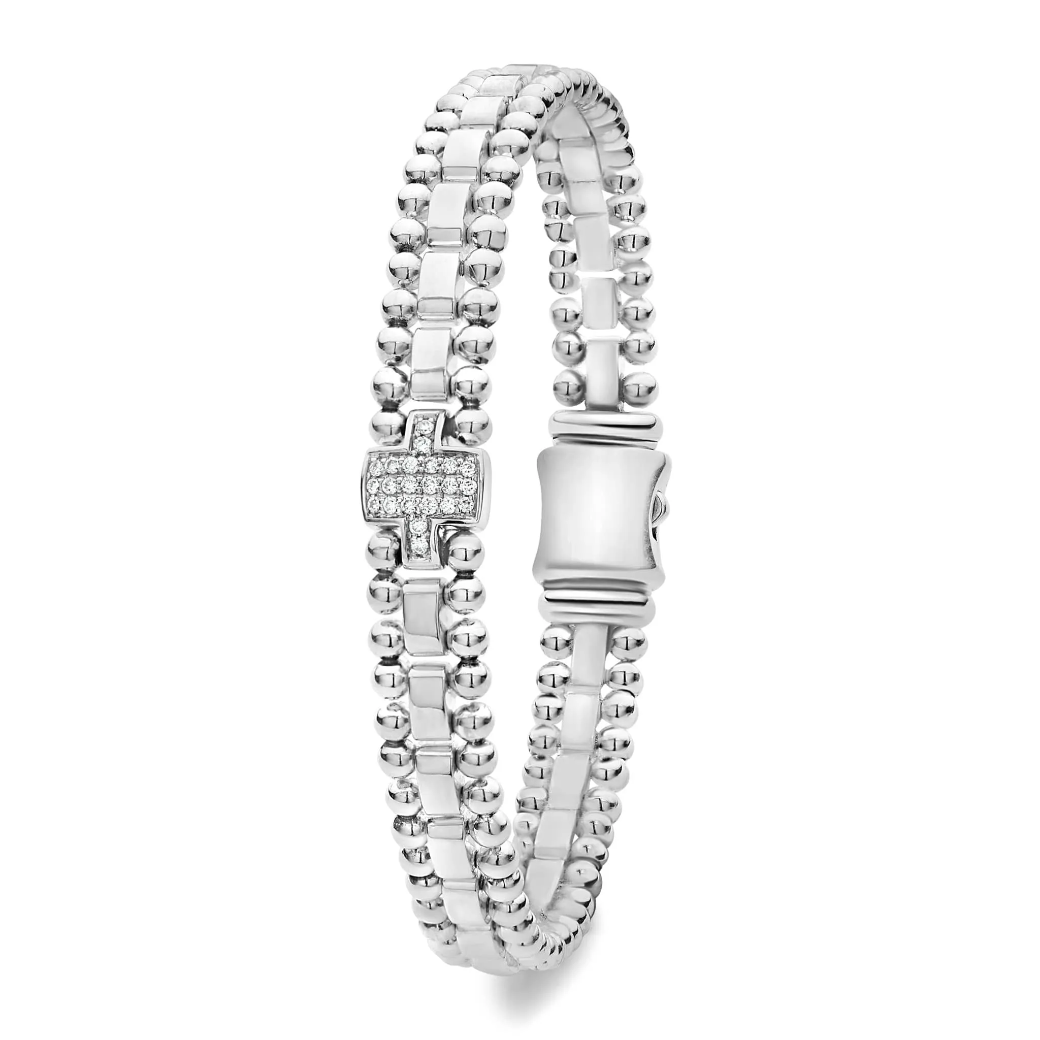 Caviar Spark Single Station Diamond Link Bracelet