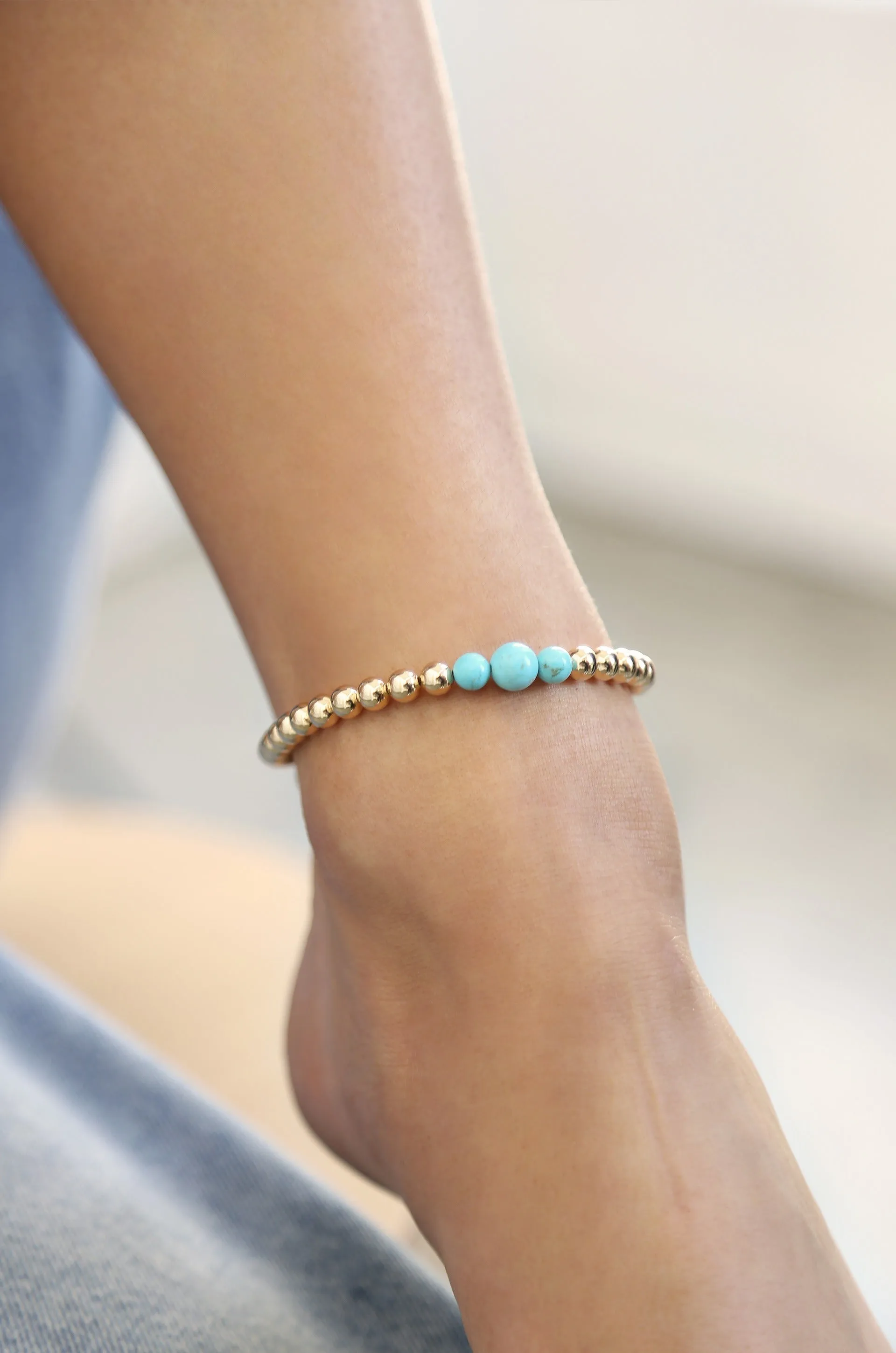Center Bead Anklet
