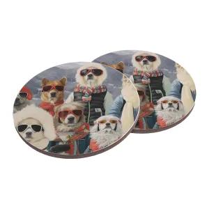 Ceramic Coasters (Set of 4) - Martini Dogs