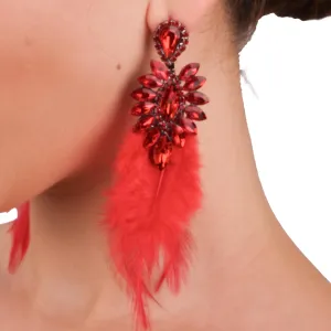 Chic Feather Bridal Earrings
