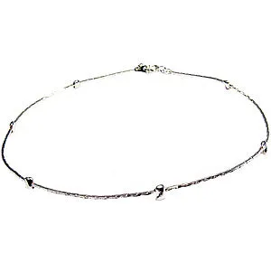 Children's Anklets:  Silver Plated Anklets with silver studs