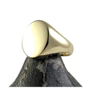 Classic Oval 14mm x 12mm - 9 Carat Yellow Gold Signet Ring