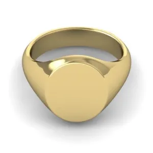 Classic Oval 20mm x 16mm - 18 Carat Yellow Gold Signet Ring