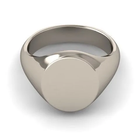 Classic Oval 20mm x 16mm - Sterling Silver Signet Ring