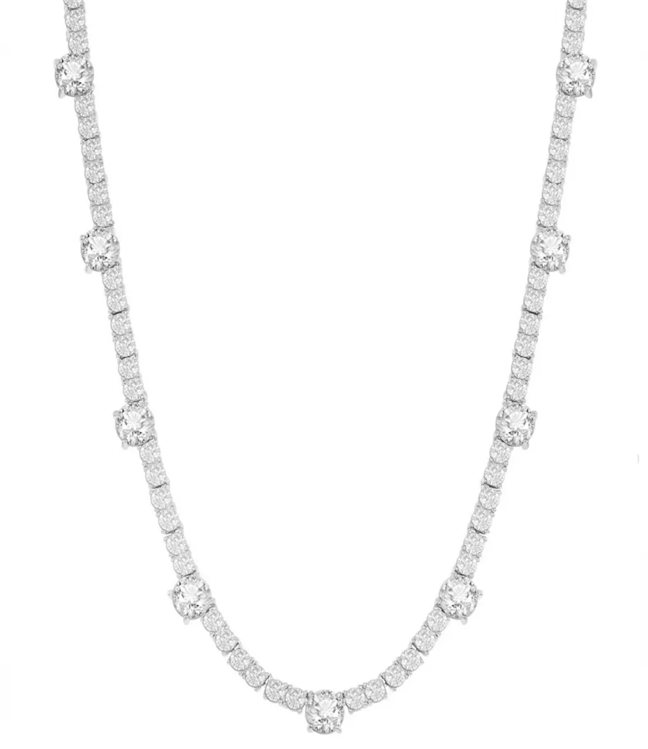 Classic Station Tennis Necklace