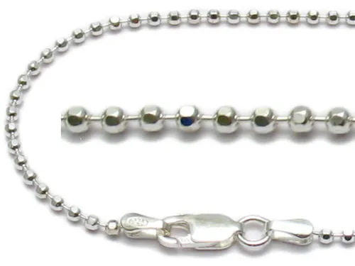 Classic Sterling Silver Bead Anklet. Available in 3 Lengths.