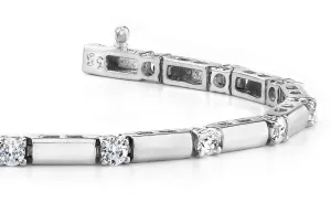 Clean Design Diamond And Bar Diamond Bracelet with 5.00 ct.(finished) 5.0mm