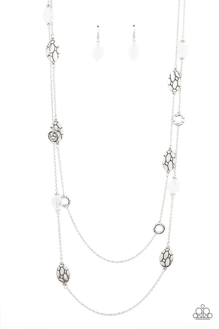 Cobble Creeks White Paparazzi Necklace