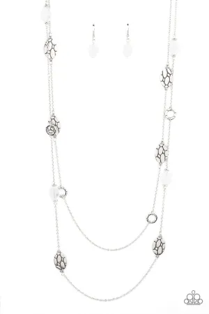 Cobble Creeks White Paparazzi Necklace