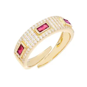 Colored Baguette Stone Ring