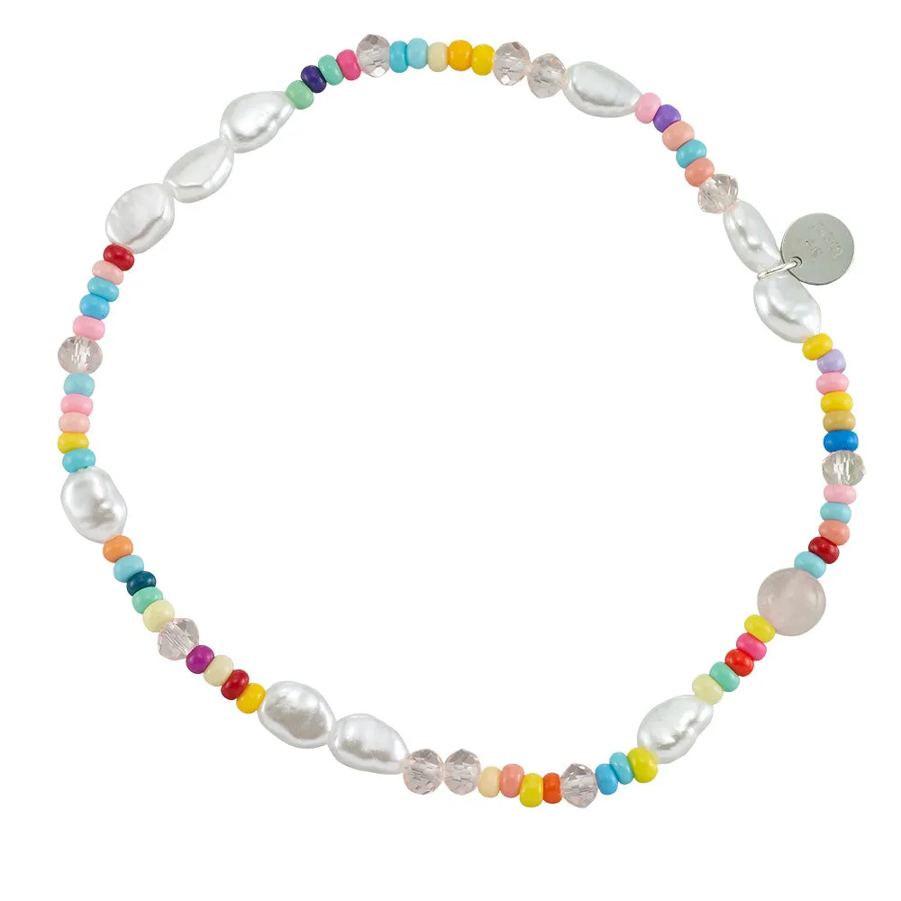 Colorful Bead Pearl Anklet