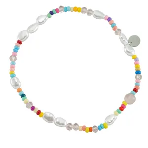 Colorful Bead Pearl Anklet