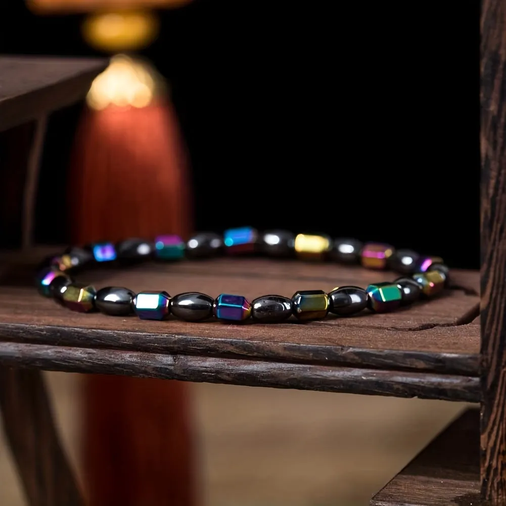 Colorful Magnetic Gallstone Beaded Anklet Foot Jewelry