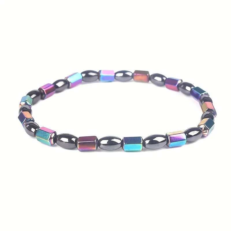 Colorful Magnetic Gallstone Beaded Anklet Foot Jewelry