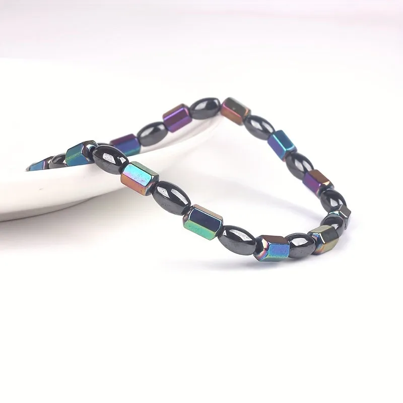 Colorful Magnetic Gallstone Beaded Anklet Foot Jewelry