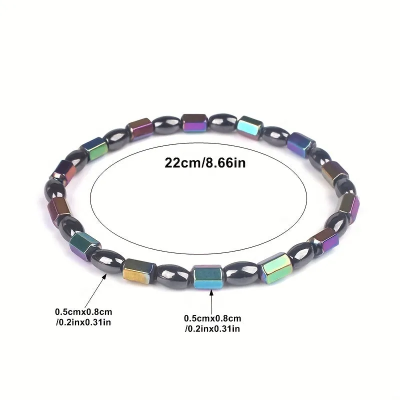 Colorful Magnetic Gallstone Beaded Anklet Foot Jewelry