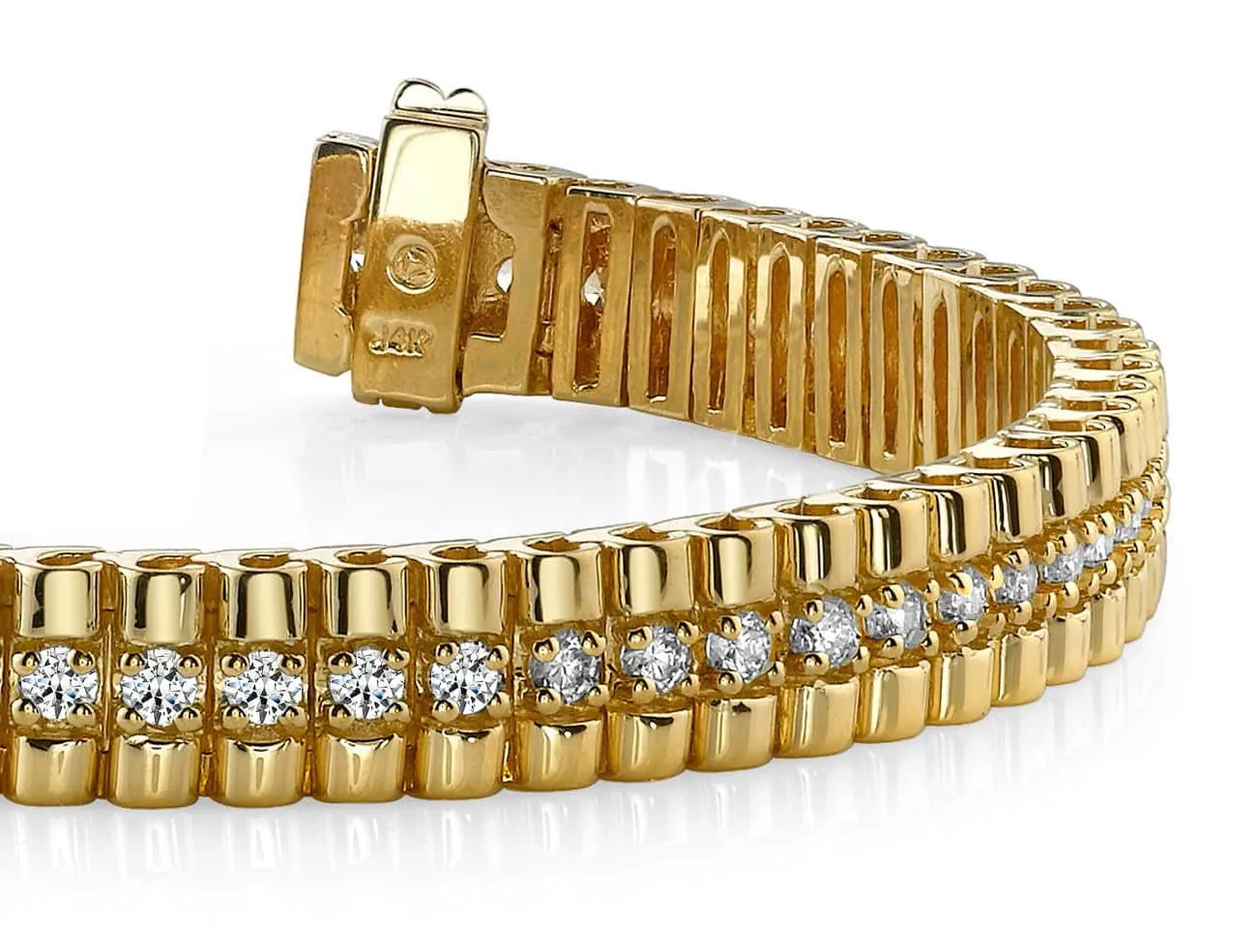 Continuous Strand Diamond Bracelet with 2.96 ct.(finished) 2.3mm
