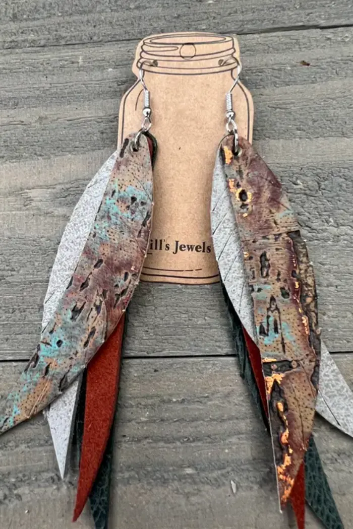Copper Fringe Earring