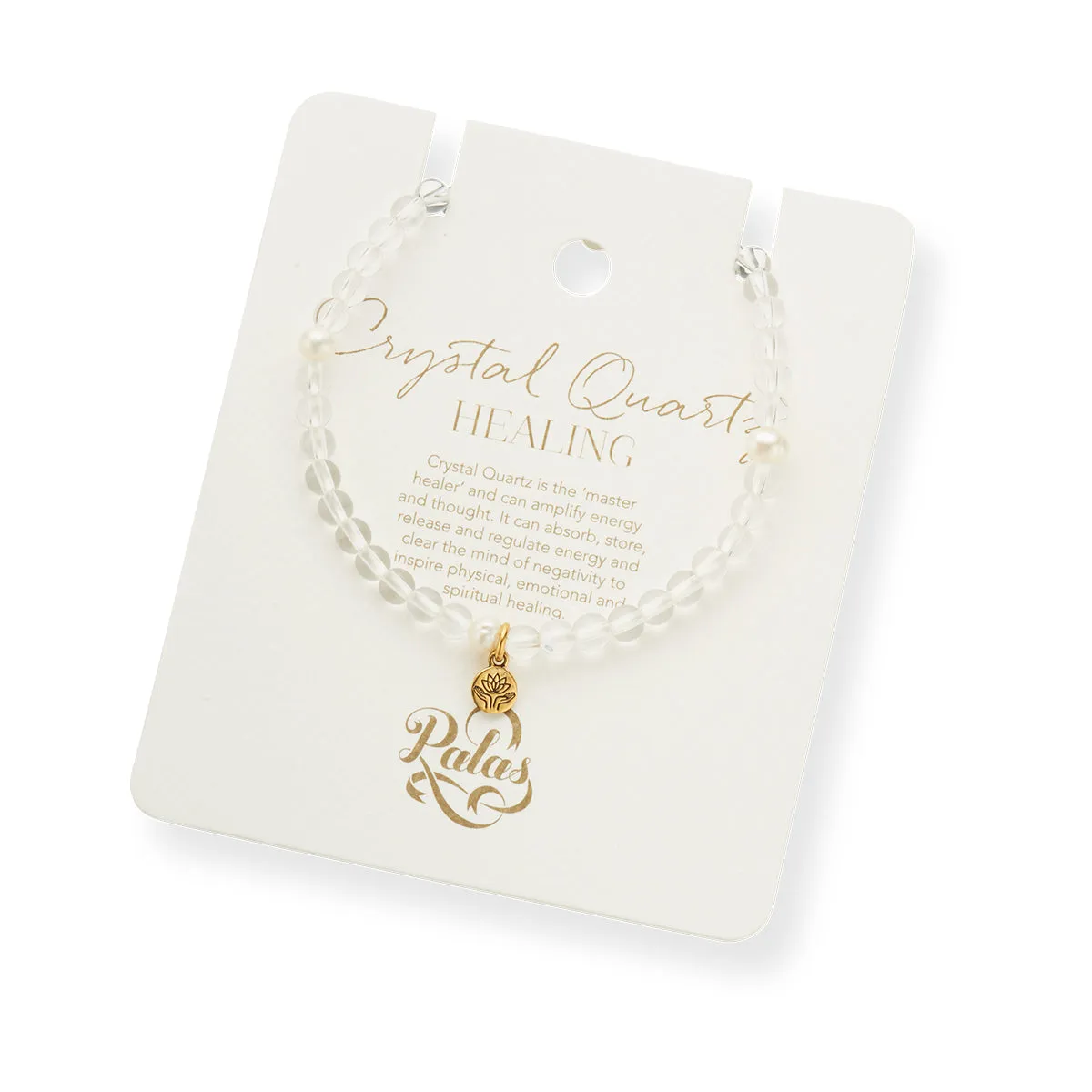 CRYSTAL QUARTZ & PEARL PROSPERITY BRACELET