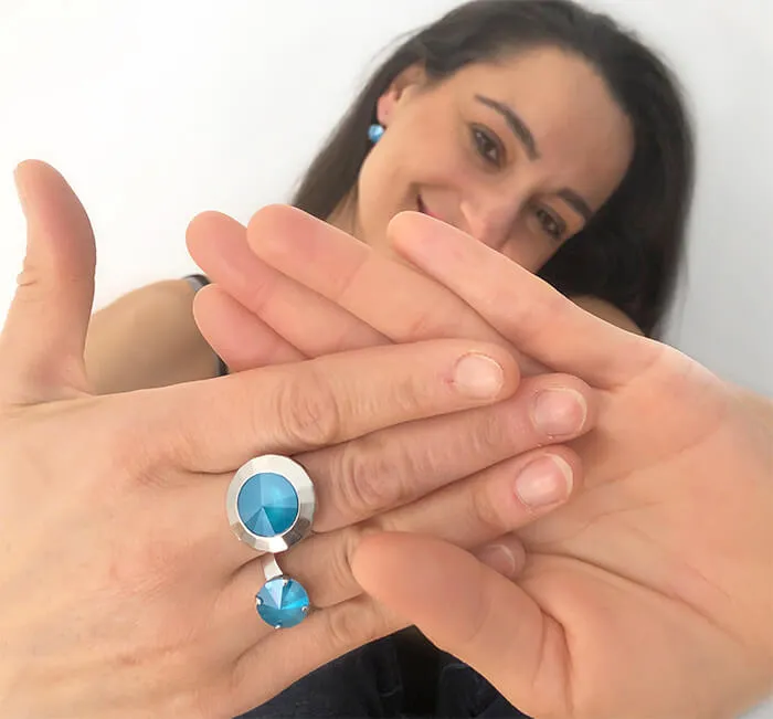 Cuba Crystal Cocktail Ring