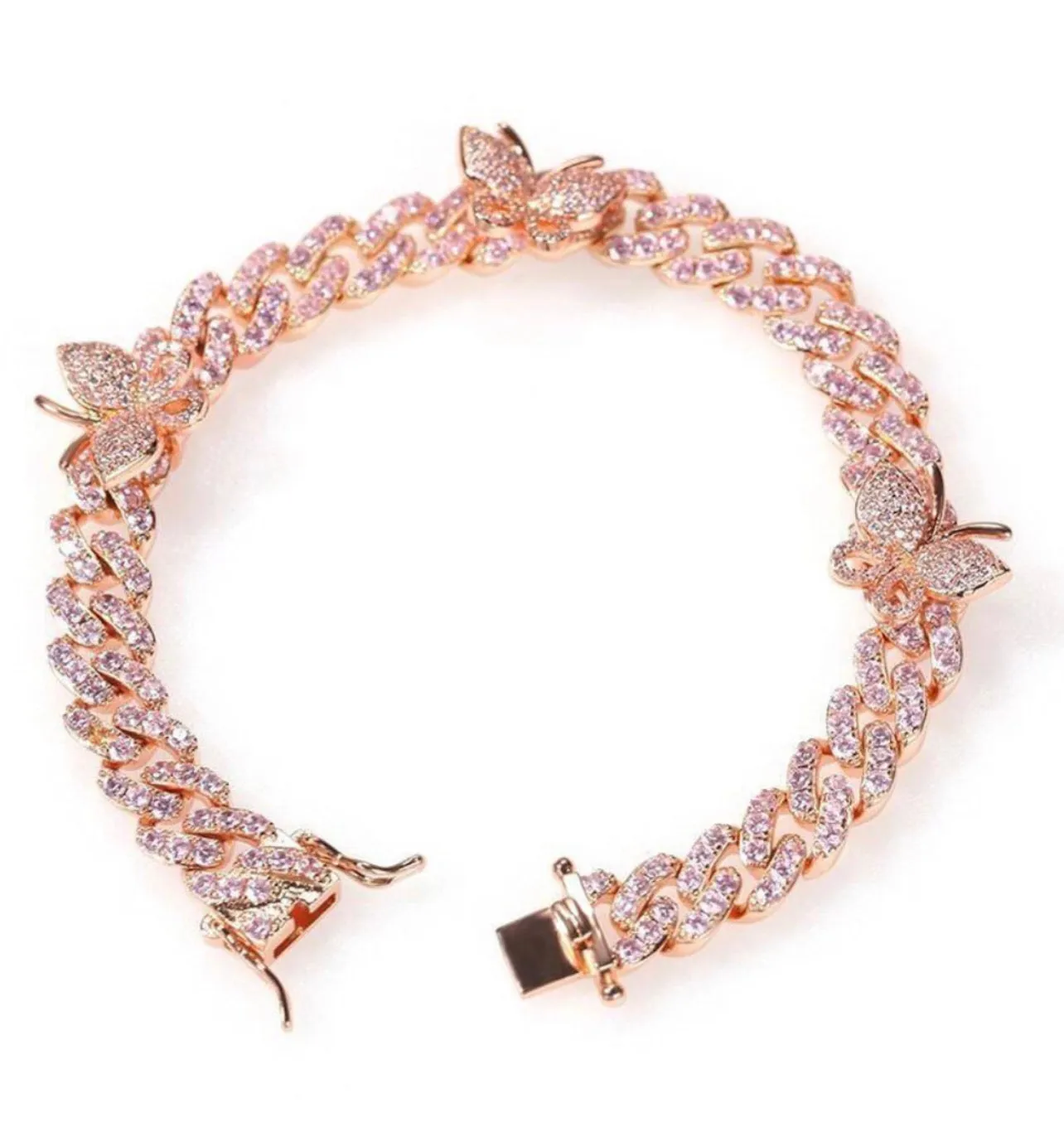 CUBAN LINK BUTTERFLY ANKLET