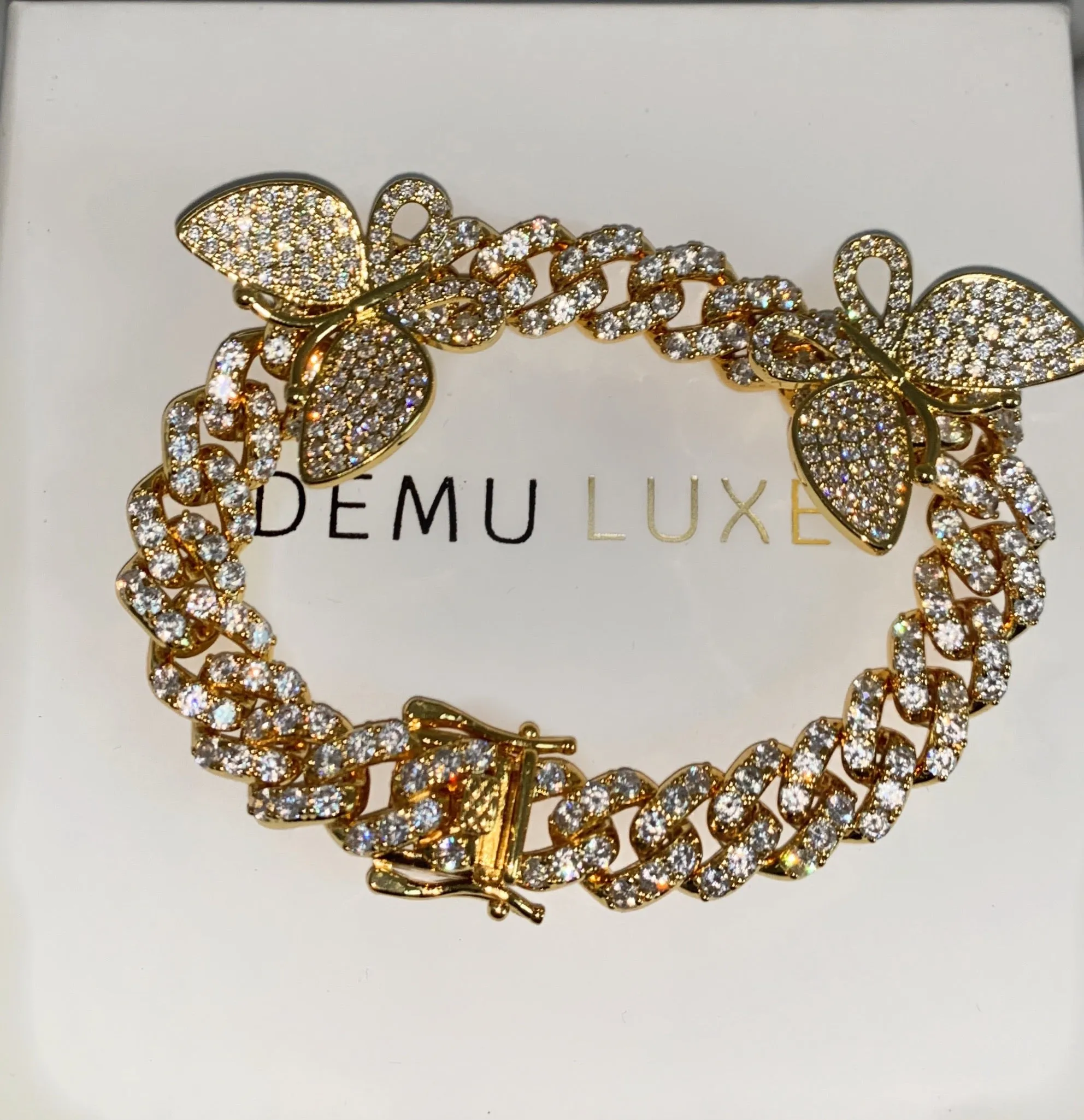 CUBAN LINK BUTTERFLY ANKLET