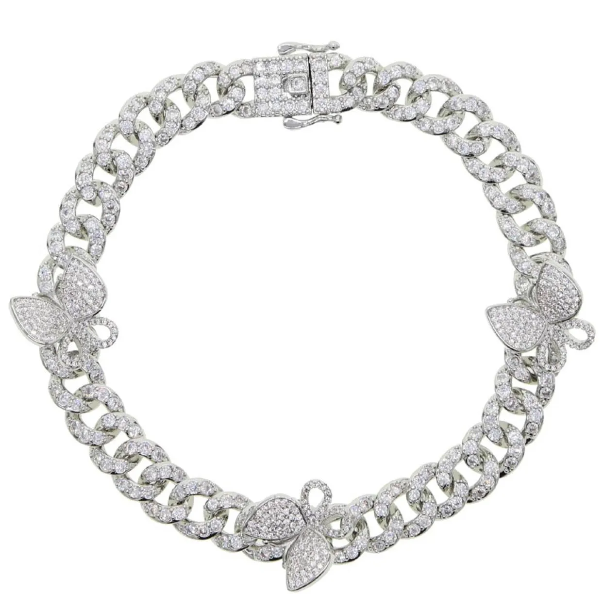 CUBAN LINK BUTTERFLY ANKLET