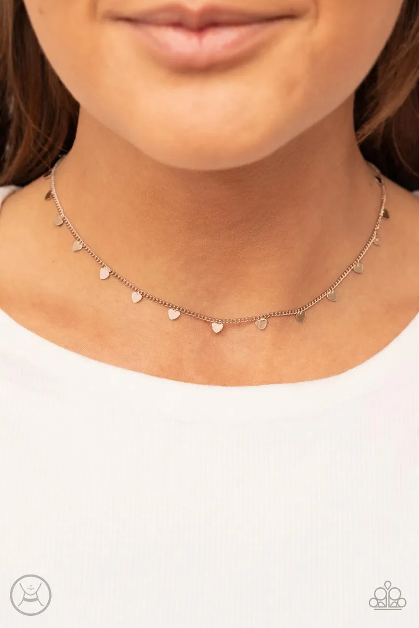 Cupid's Cutest Valentine Rose Gold Paparazzi Choker Necklace