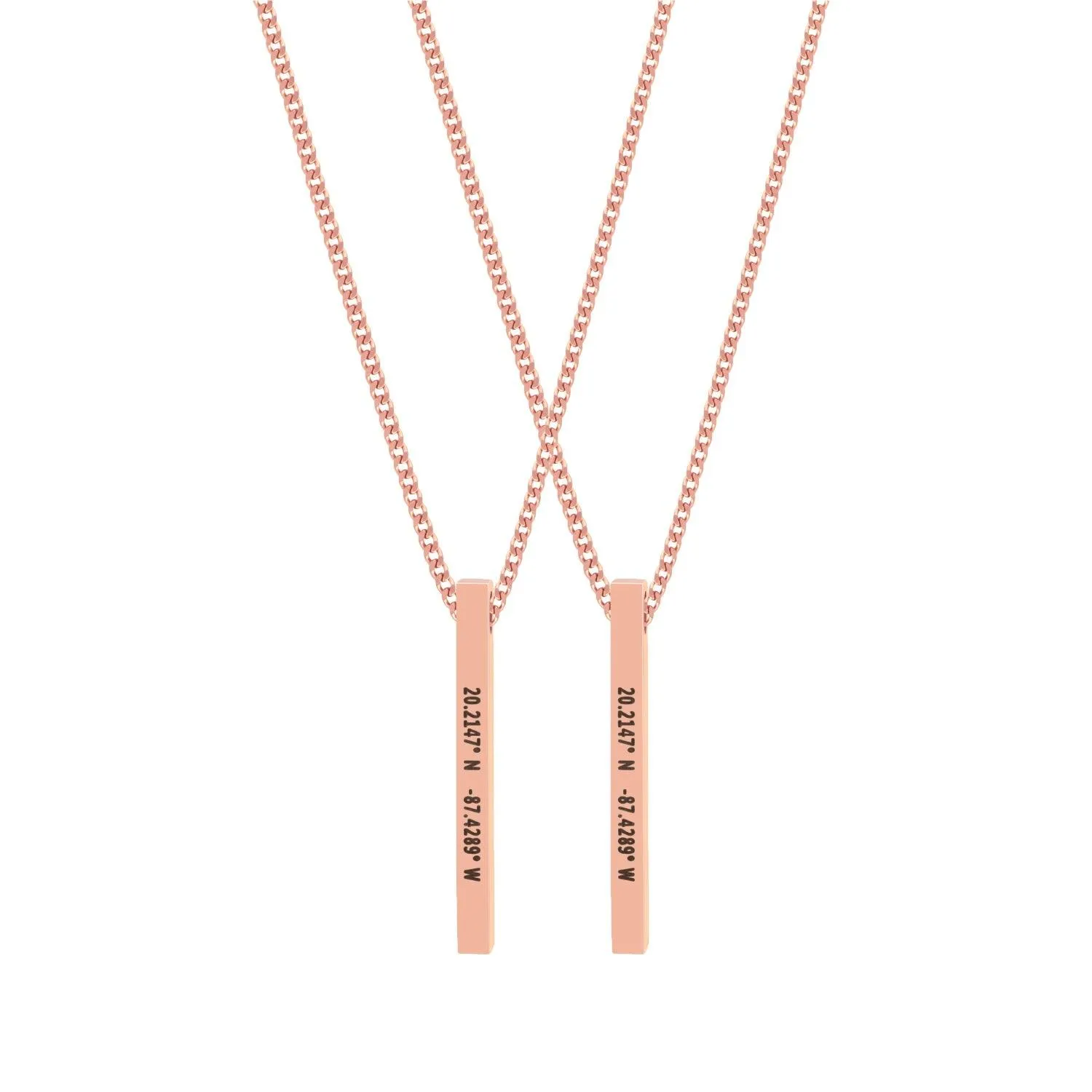 Custom Bar Necklace Set