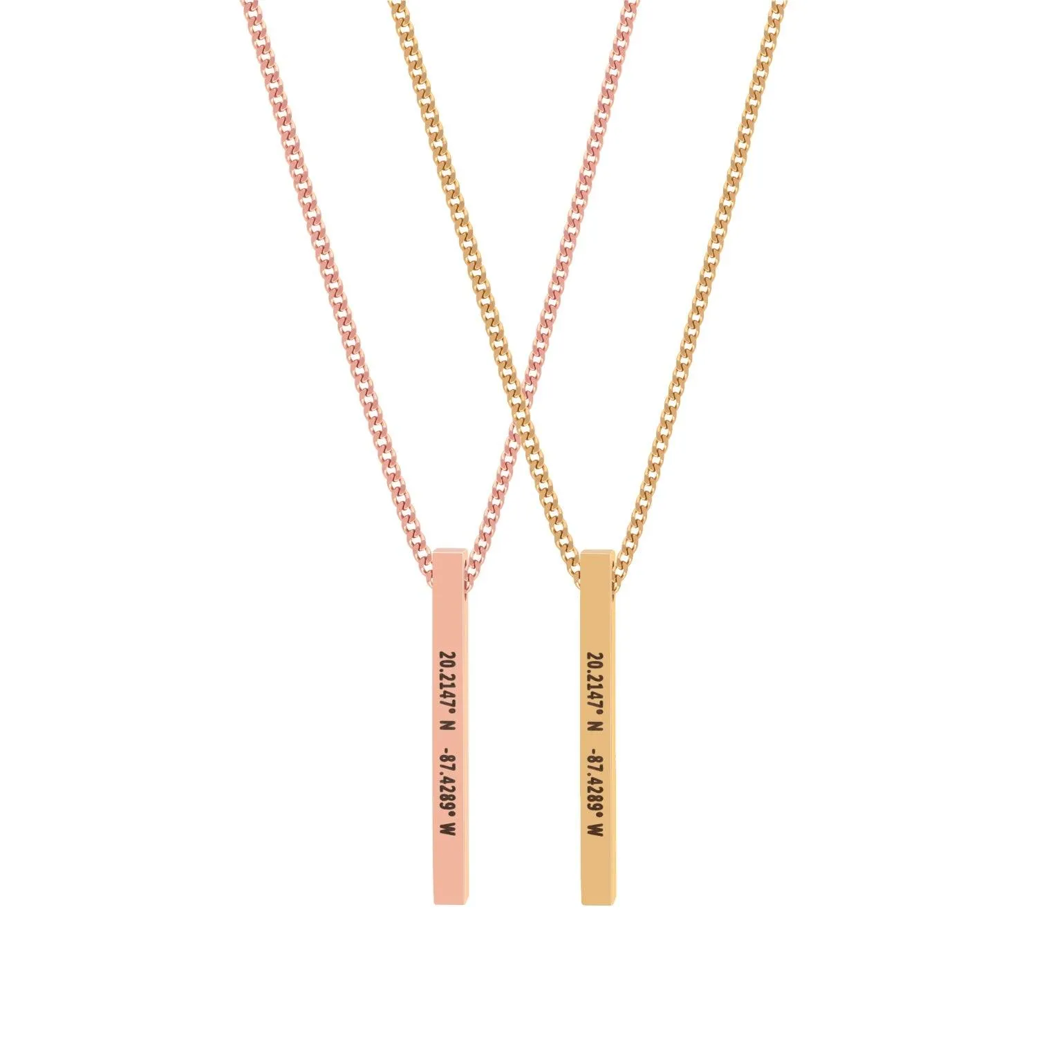 Custom Bar Necklace Set