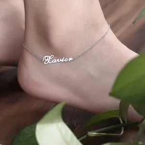 Custom Name Anklet Stainless Steel