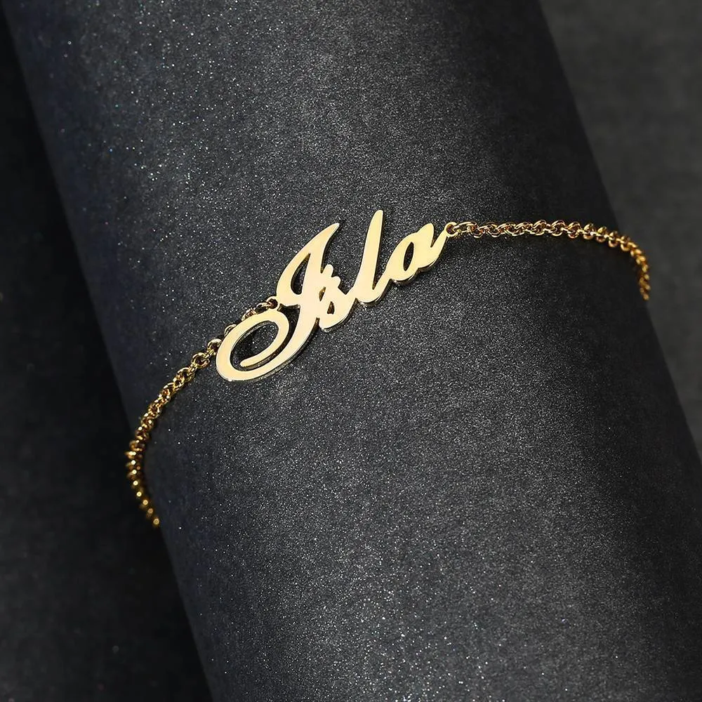Custom Name Anklet Stainless Steel