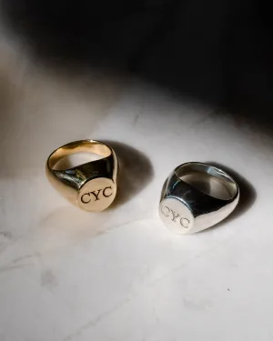Custom Signet Ring Sterling Silver