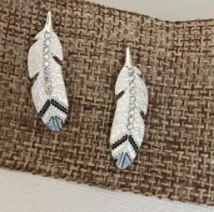 CYW-024 Eagle Feather CARDED Earrings