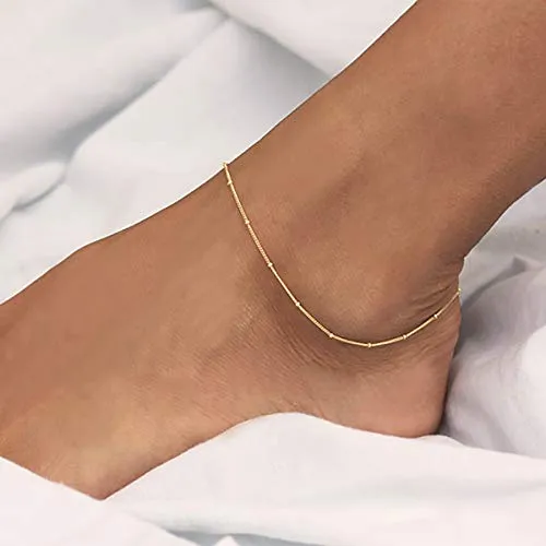 Dainty Gold Satellite Anklet