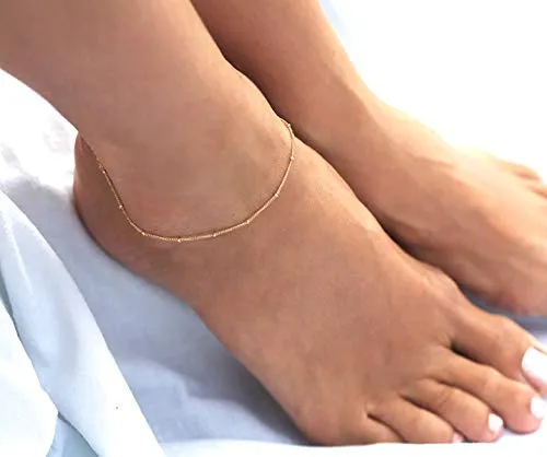 Dainty Gold Satellite Anklet