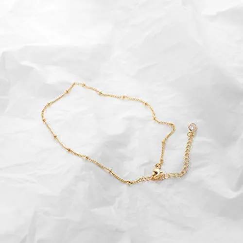 Dainty Gold Satellite Anklet