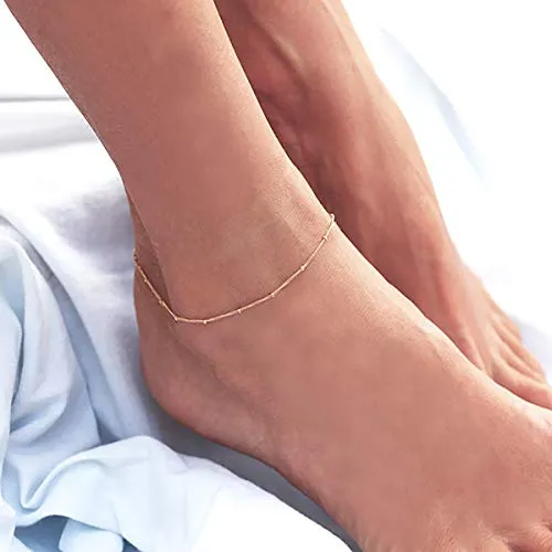 Dainty Gold Satellite Anklet