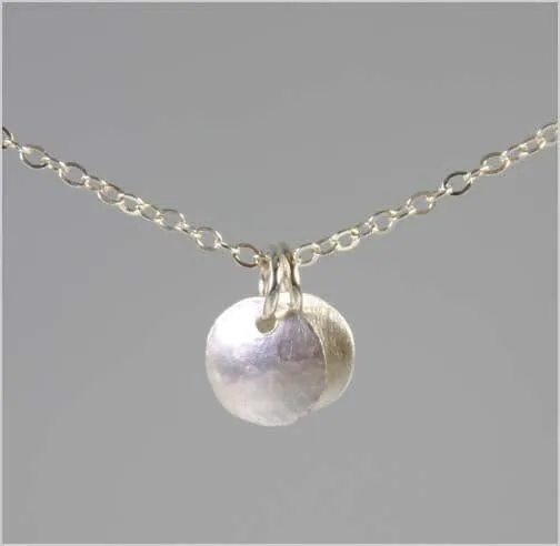 Dainty Sterling Silver Circle Necklace